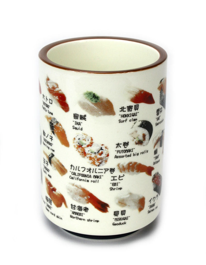 Japanese Ceramic Sushi Yunomi Cup - for Sake, Rice Wine or Green Tea - farangshop-co