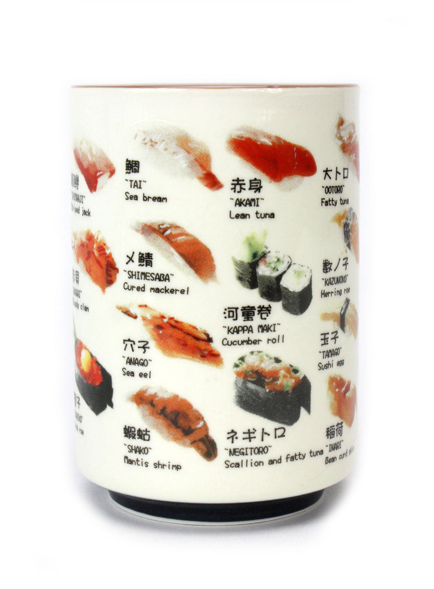 Japanese Ceramic Sushi Yunomi Cup - for Sake, Rice Wine or Green Tea - farangshop-co