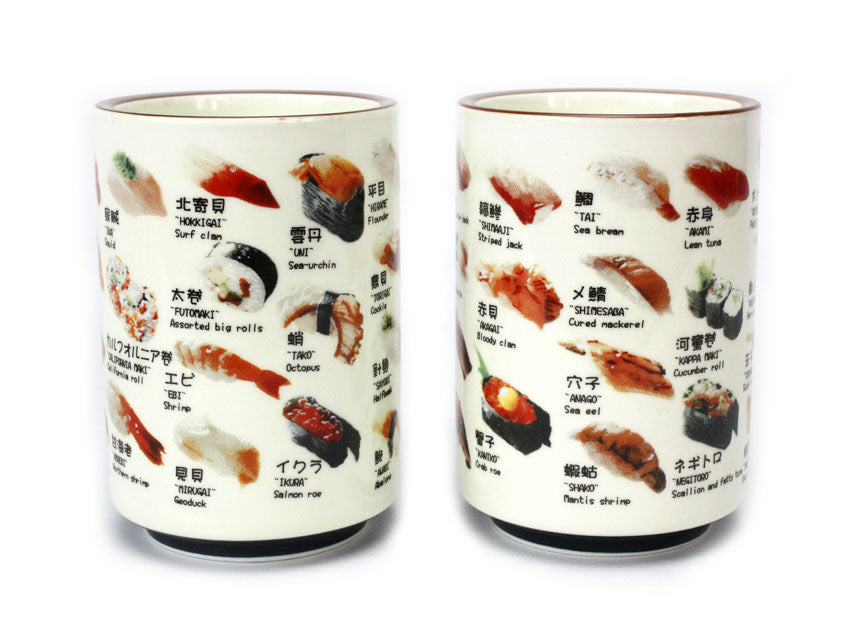 Japanese Ceramic Sushi Yunomi Cup - for Sake, Rice Wine or Green Tea - farangshop-co