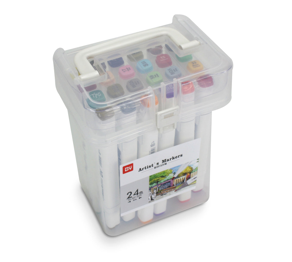 Artist&#39;s Marker Set - 24 Permanent Alcohol-based marker pens in carry case. - farangshop-co