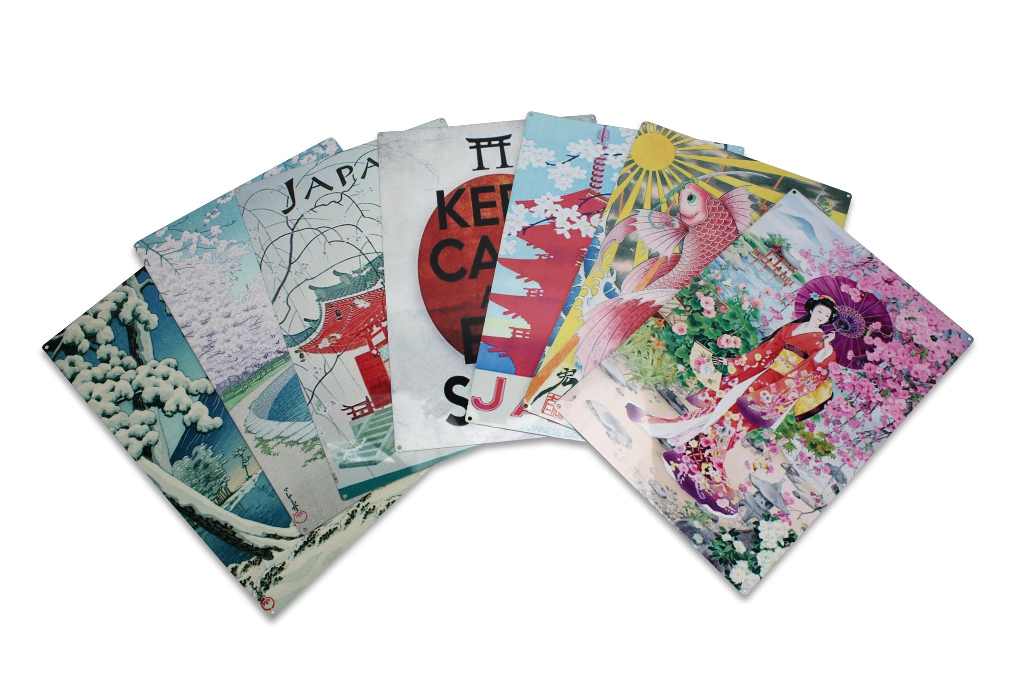 Vintage Japanese metal signs, 30cm x 20cm; Choice of designs - Farang