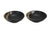 Japanese style Sushi Sashimi Soy Sauce Dipping Tray, Condiment Dish, Grey with dipped brown glaze, Set of 4 - farangshop-co