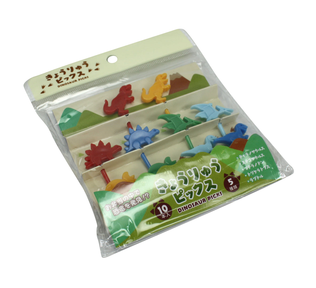 Cute Japanese Food Picks for Kids Bento Box Lunch - 10 x Dinosaurs - farangshop-co