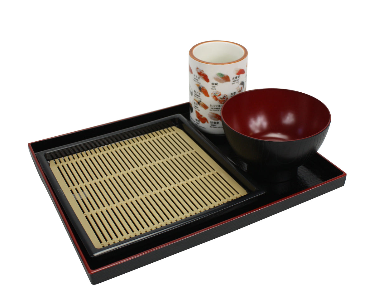 Japanese Yamanaka Lacquer Food Serving Tray, 30cm x 24cm - farangshop-co