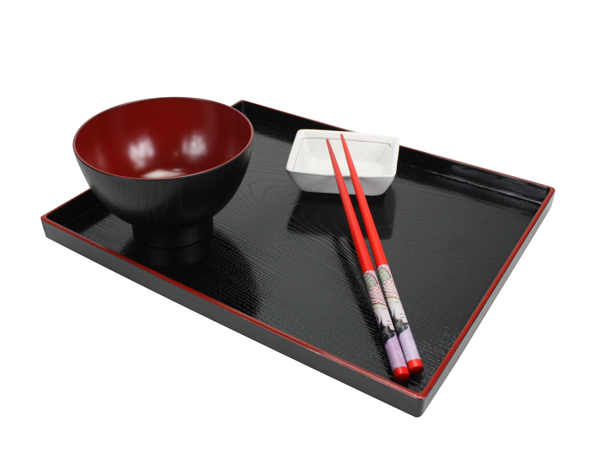 Japanese Yamanaka Lacquer Food Serving Tray, 30cm x 24cm - farangshop-co