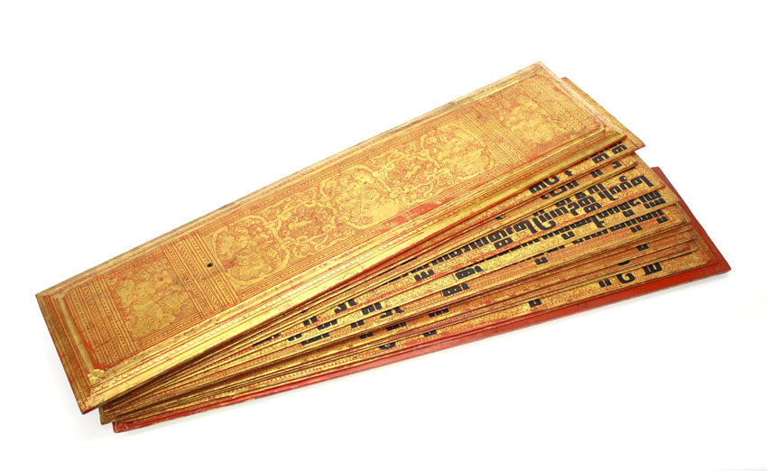 Burmese antique kammavaca manuscript 1 - farangshop-co