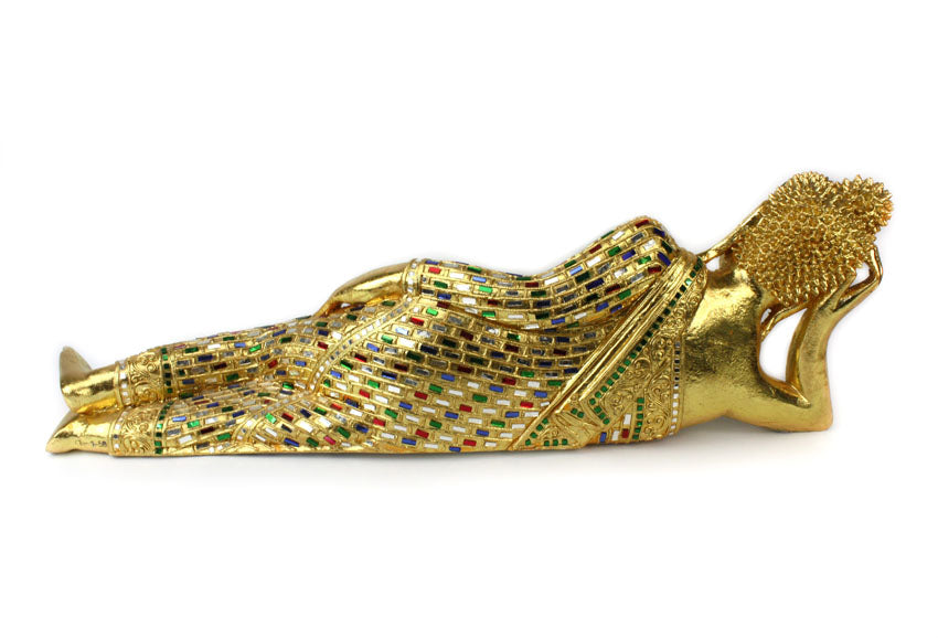 Thai Lanna style Reclining Buddha, Large approx 80cm long, SLP611 - farangshop-co