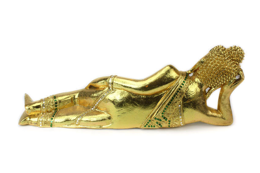 Thai Lanna style Reclining Buddha, Medium approx 60cm long, SLP605 - farangshop-co