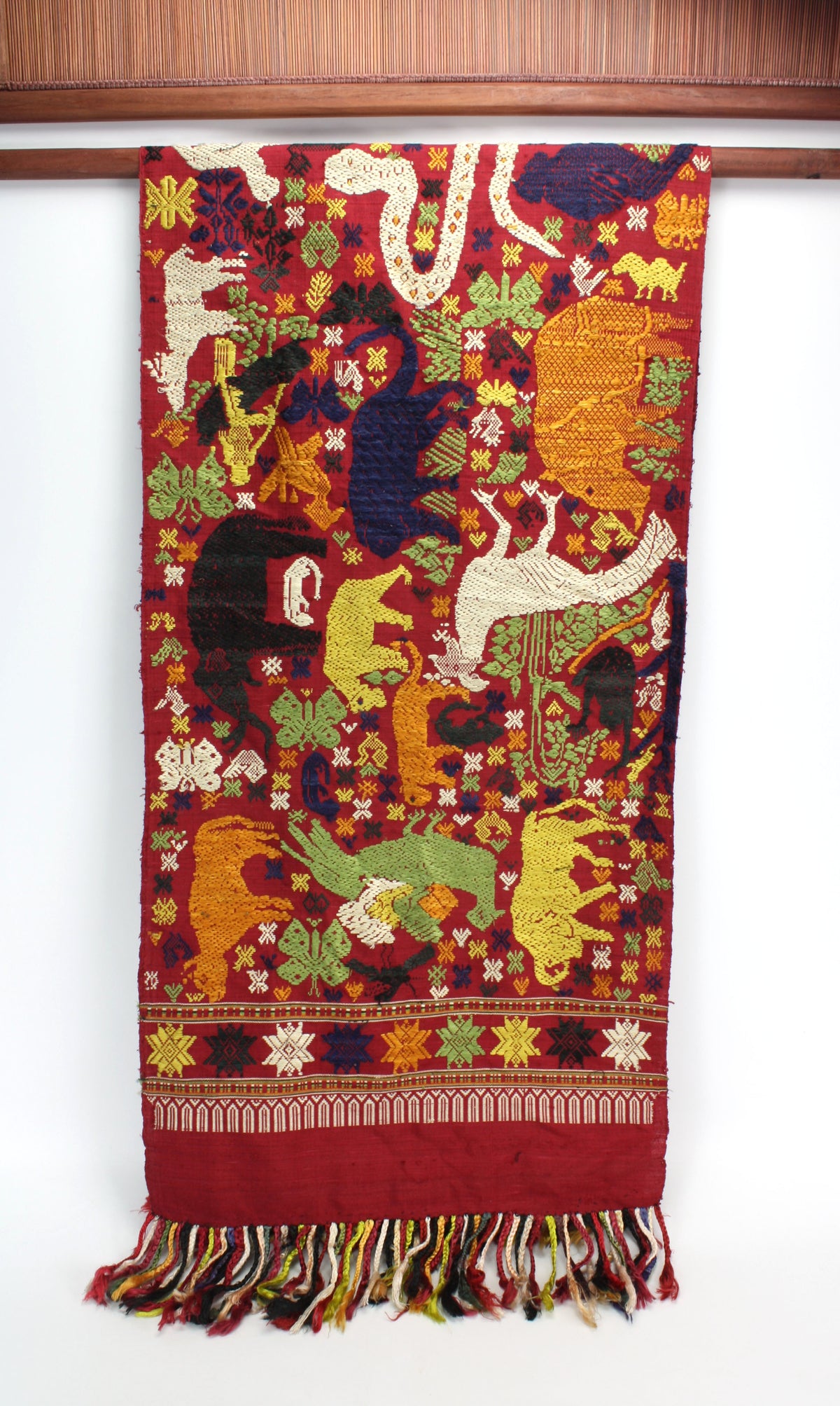 Handwoven Laos Silk hanging 185cm, LA1 - farangshop-co