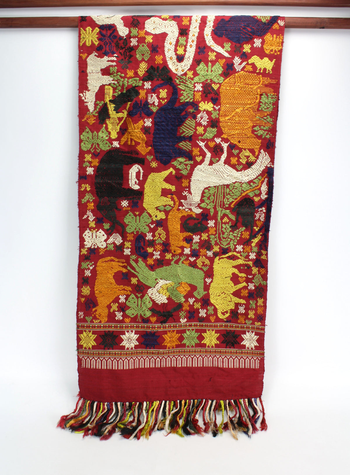 Handwoven Laos Silk hanging 185cm, LA1 - farangshop-co