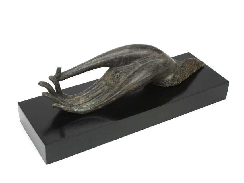 Buddha hand incense or tealight candle holder - large bronze metal - farangshop-co