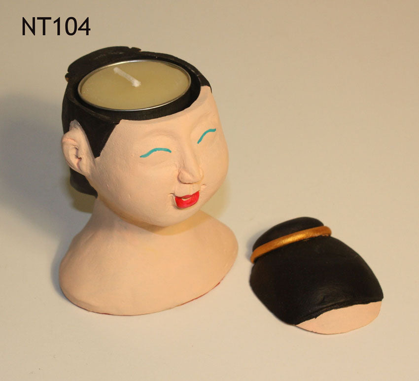 Little Heads candle holders - every one unique - farangshop-co