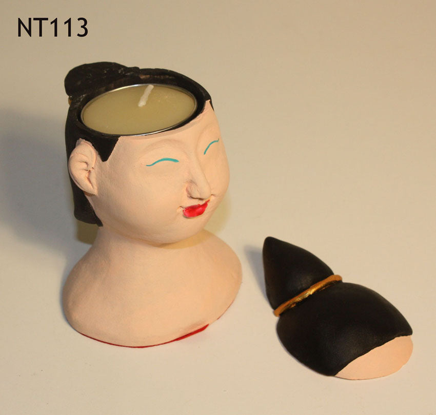 Little Heads candle holders - every one unique - farangshop-co