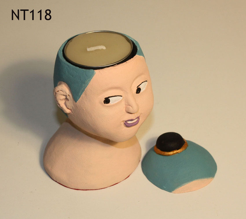 Little Heads candle holders - every one unique - farangshop-co