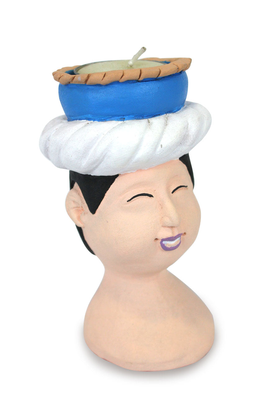 Little Heads candle holders - every one unique - farangshop-co