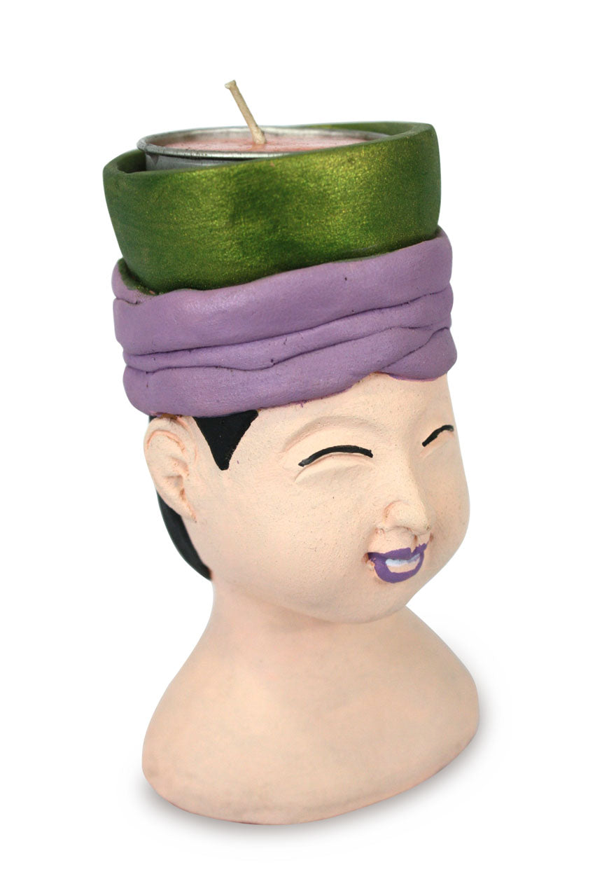 Little Heads candle holders - every one unique - farangshop-co