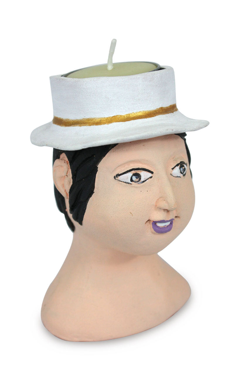 Little Heads candle holders - every one unique - farangshop-co