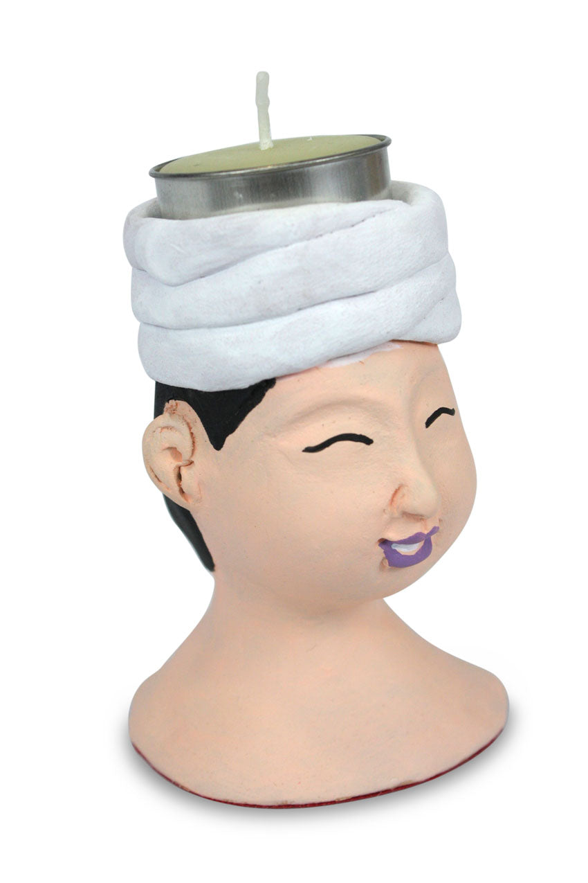 Little Heads candle holders - every one unique - farangshop-co