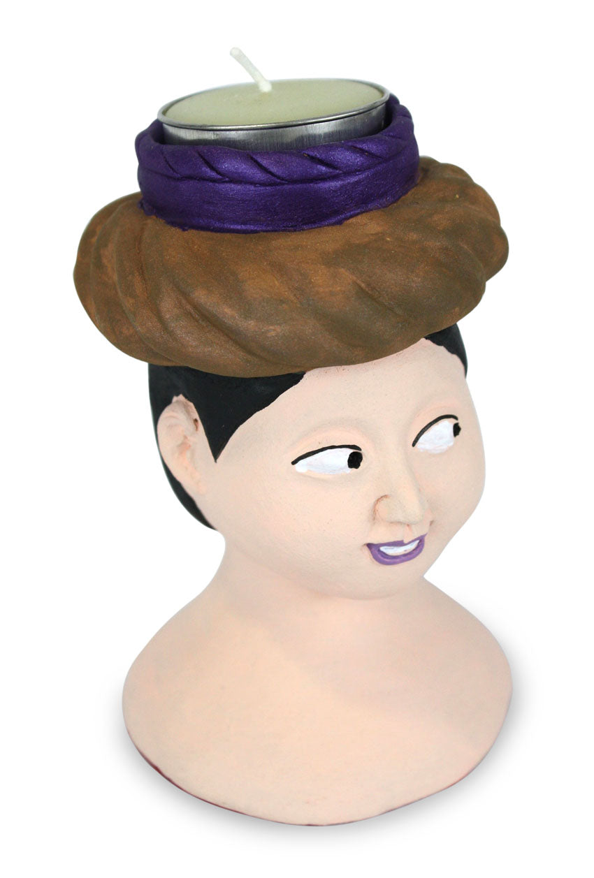 Little Heads candle holders - every one unique - farangshop-co