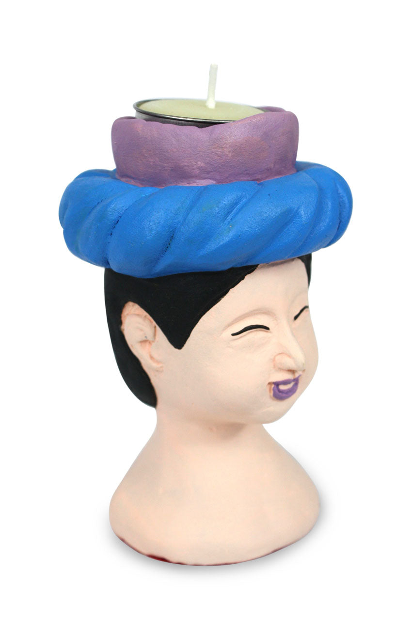 Little Heads candle holders - every one unique - farangshop-co