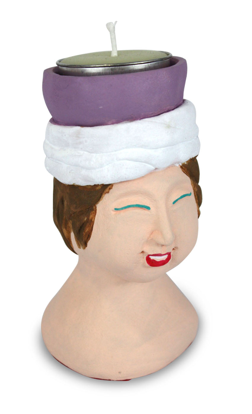 Little Heads candle holders - every one unique - farangshop-co