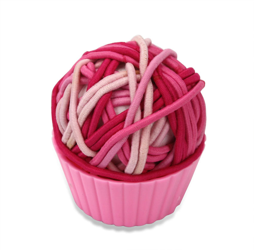 Cupcake Pack of 36 pieces of children's elasticated hairbands, Pink, by Moshi Moshi - farangshop-co
