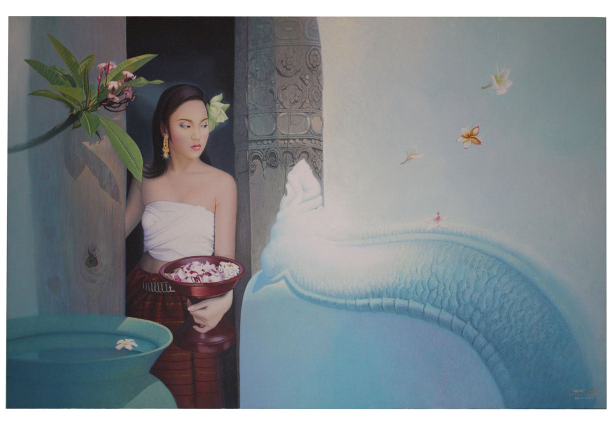Rawat Vongla, 2006, 149cm x 100cm, Thai artist - farangshop-co
