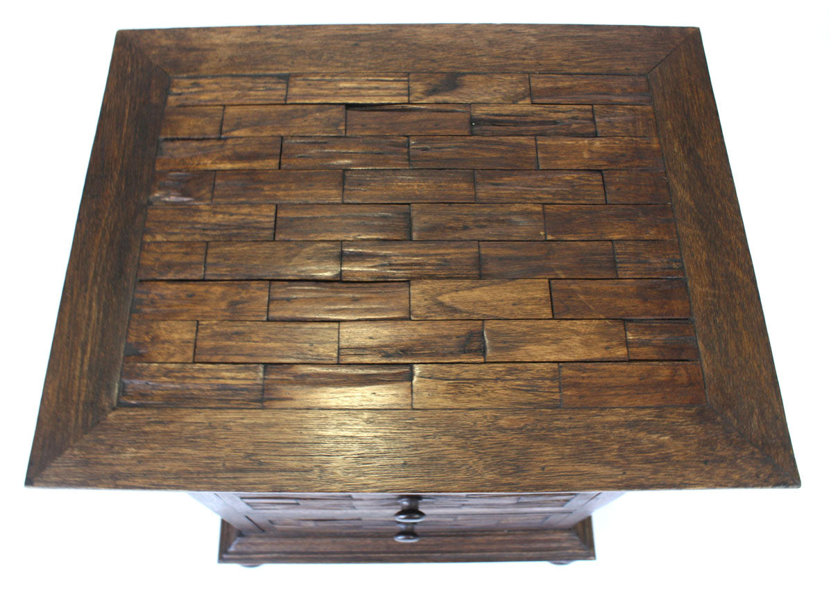 Teak 3 drawer chest, reclaimed Thai teakwood furniture - farangshop-co
