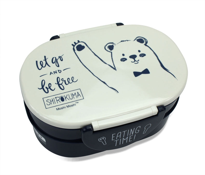 Shirokuma Kids Lunchbox by Moshi Moshi, 2 layer, 18cm x 13cm - farangshop-co