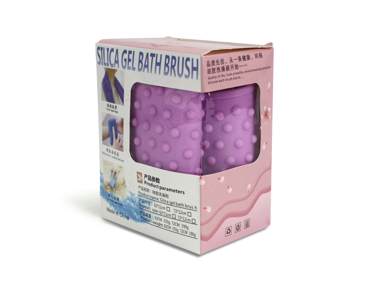 Silica Gel Bath Brush - back scrubbing, exfoliating massage. - farangshop-co