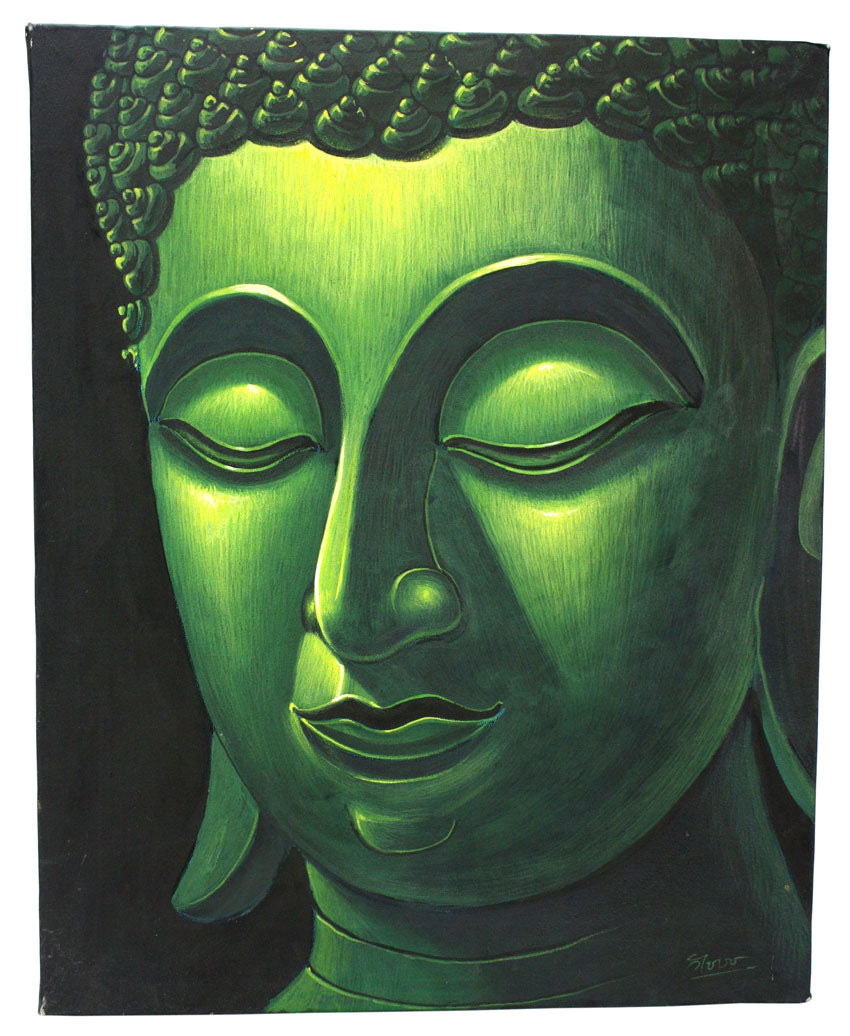 Selection of Original Thai Buddha Paintings on Canvas to choose from, 50cm x 40cm - farangshop-co