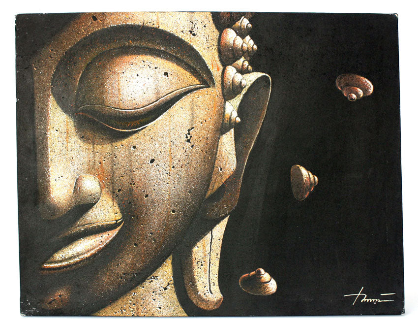 Selection of Original Thai Buddha Paintings on Canvas to choose from, 50cm x 40cm - farangshop-co