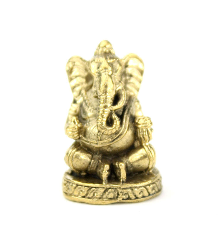 Small Brass Metal Ganesh Statues - Amulets, 2cm - 4cm high, Selection to Choose from - farangshop-co