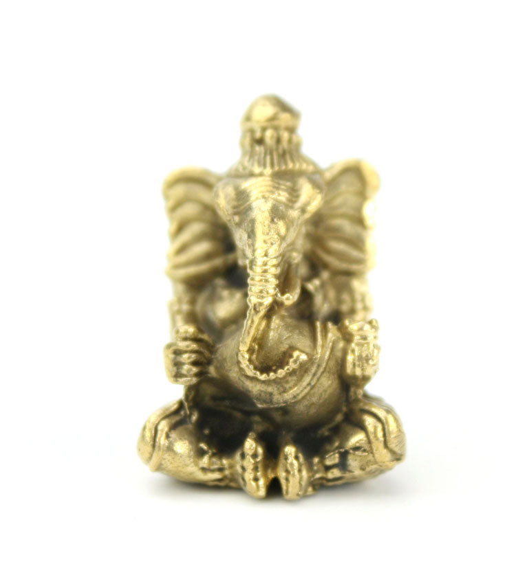 Small Brass Metal Ganesh Statues - Amulets, 2cm - 4cm high, Selection to Choose from - farangshop-co