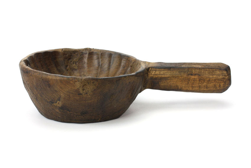 Thai Teak wood bowl with handle - farangshop-co