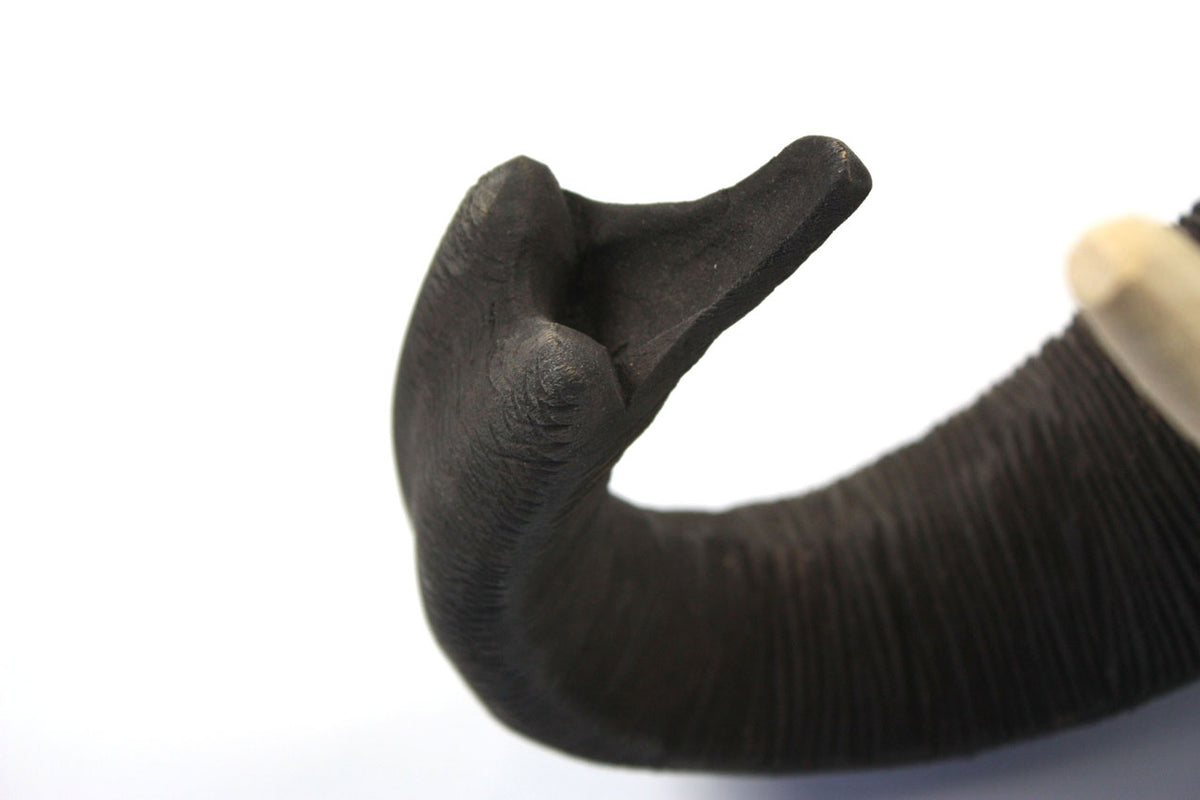 Elephant head woodcarving - wall mounting, Thai - farangshop-co