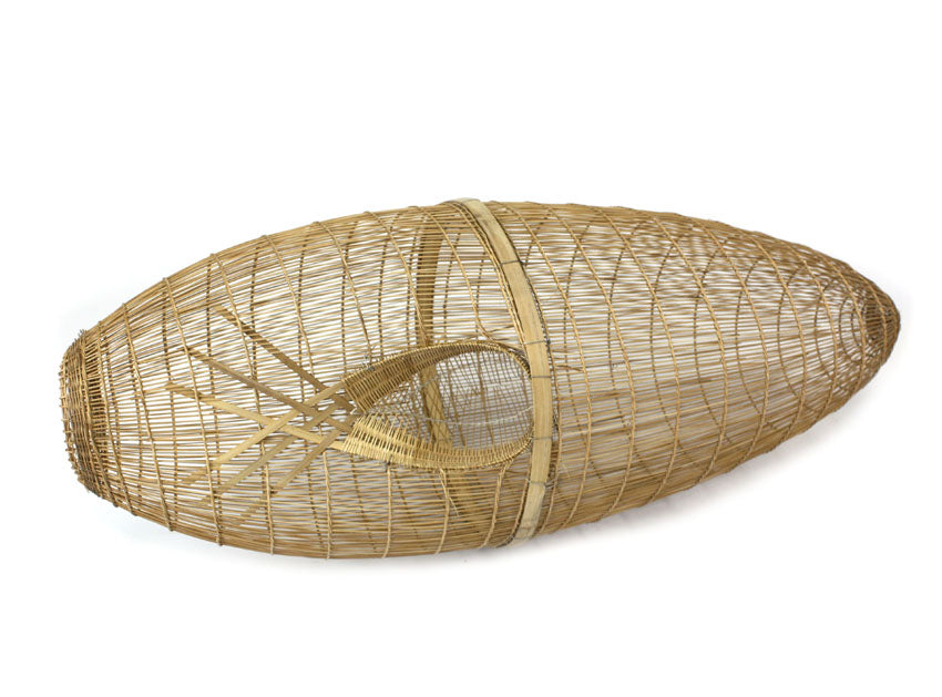 Thai fishing basket long oval style - fish trap - 3 sizes available - farangshop-co