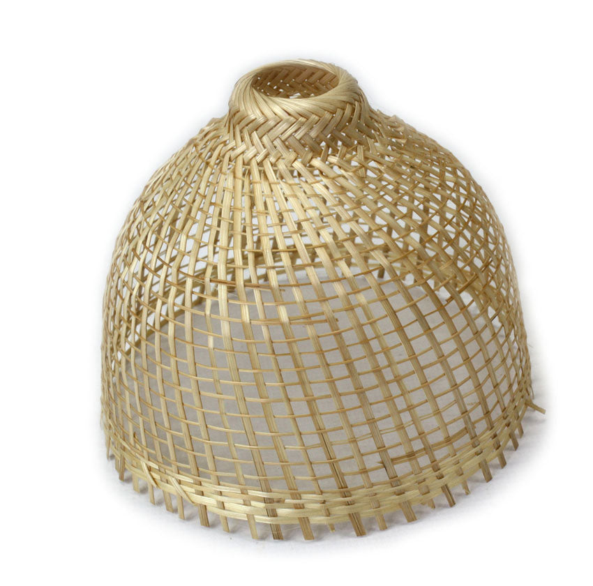 Small Thai Bamboo Lampshade, 21cm diameter - farangshop-co