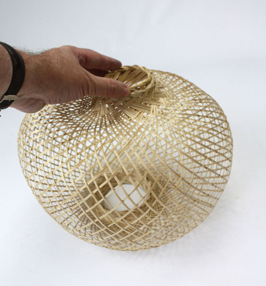 Super flexible Thai Bamboo lampshade, 40cm high - farangshop-co
