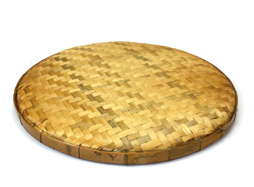 Thai Bamboo Circular Tray, 36cm diameter - farangshop-co