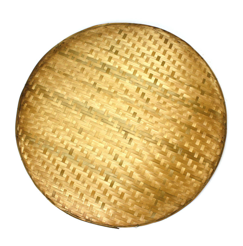 Thai Bamboo Circular Tray, 60cm diameter - farangshop-co