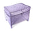 Lacquered Bamboo Laundry Basket, Lined, Purple - farangshop-co