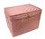 Lacquered Bamboo Laundry Basket, Lined, Pink - farangshop-co