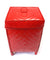 Lacquered Bamboo Laundry Basket, Lined, Red - farangshop-co