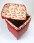 Lacquered Bamboo Laundry Basket, Lined, Red - farangshop-co