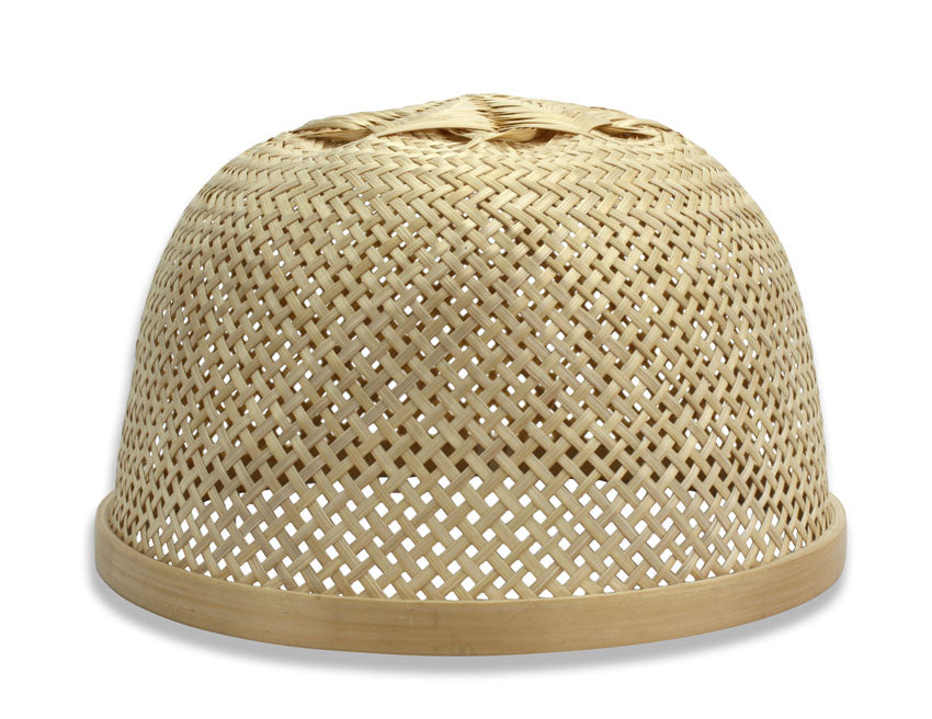 Small Thai Bamboo Lampshade, or Food Cover - 26cm diameter - farangshop-co