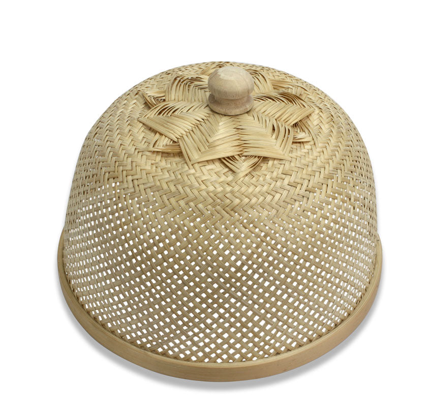 Small Thai Bamboo Lampshade, or Food Cover - 26cm diameter - farangshop-co