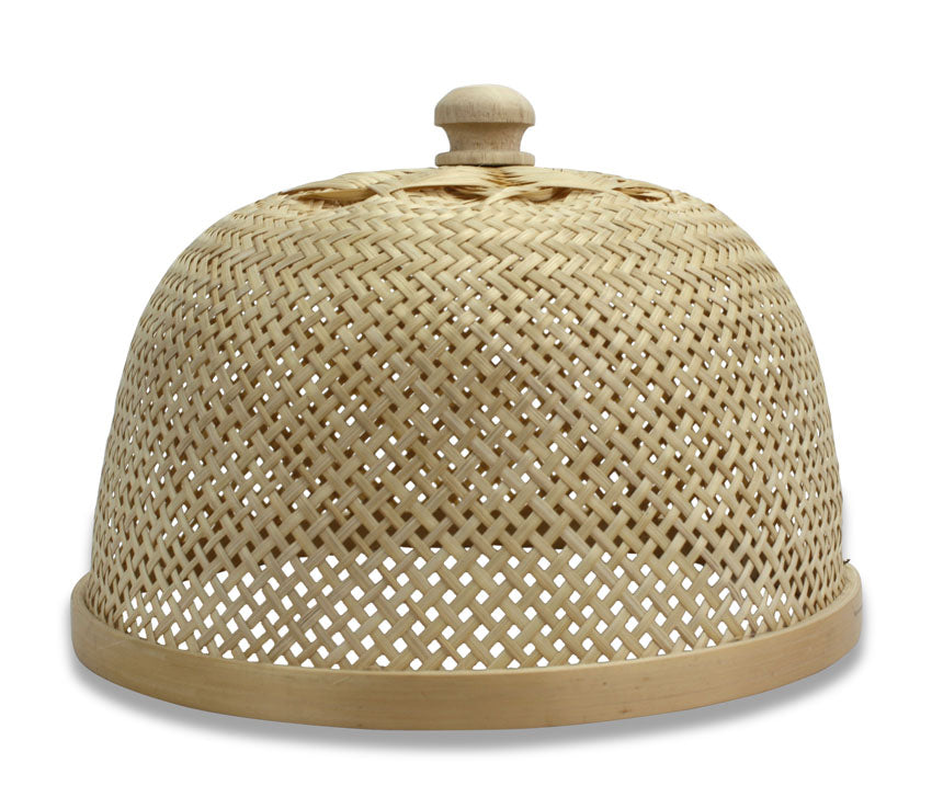 Small Thai Bamboo Lampshade, or Food Cover - 26cm diameter - farangshop-co