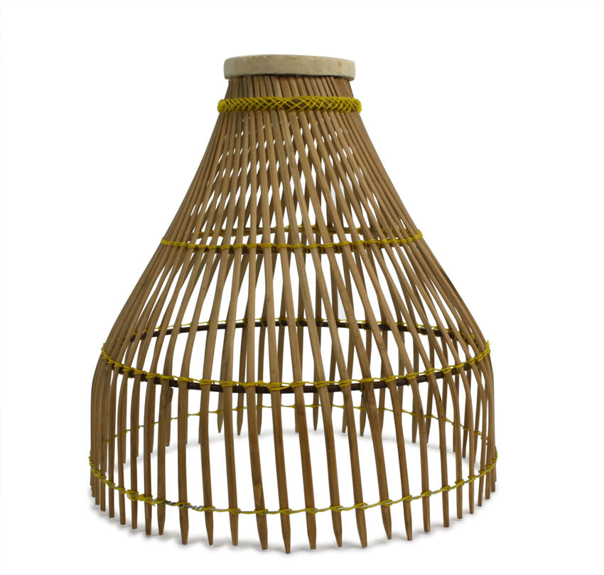 Small Thai Bamboo Lampshade, 21cm diameter, Style AA - farangshop-co