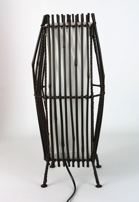 Thai bamboo table lamp - 3 colours available. Style: Vex - farangshop-co